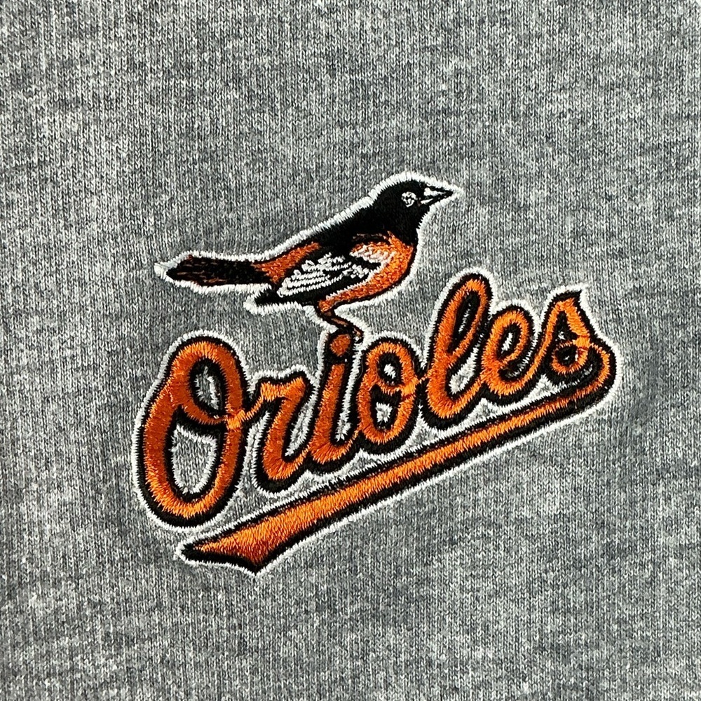 Antiqua Baltimore Orioles Hoodie Full Zip-Up Pockets Unisex Gray Men’s Small - Picture 2 of 16